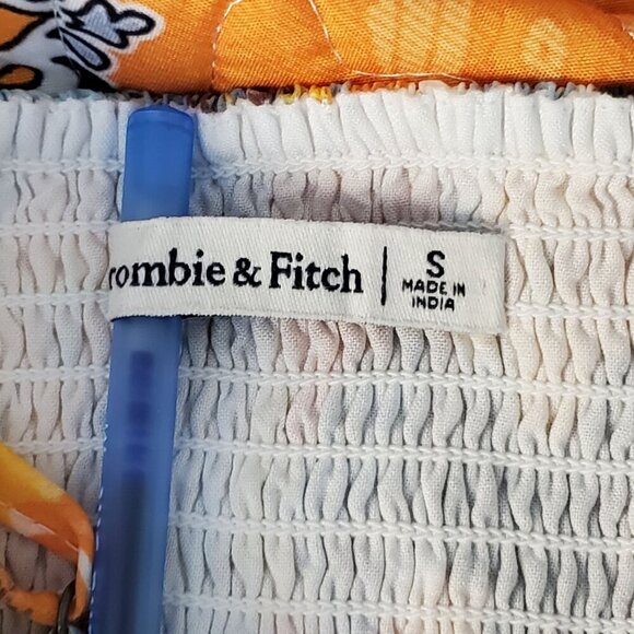 Abercrombie and Fitch Yellow Floral Slim Midi dress Adjustable Straps Size Small - Picture 9 of 11